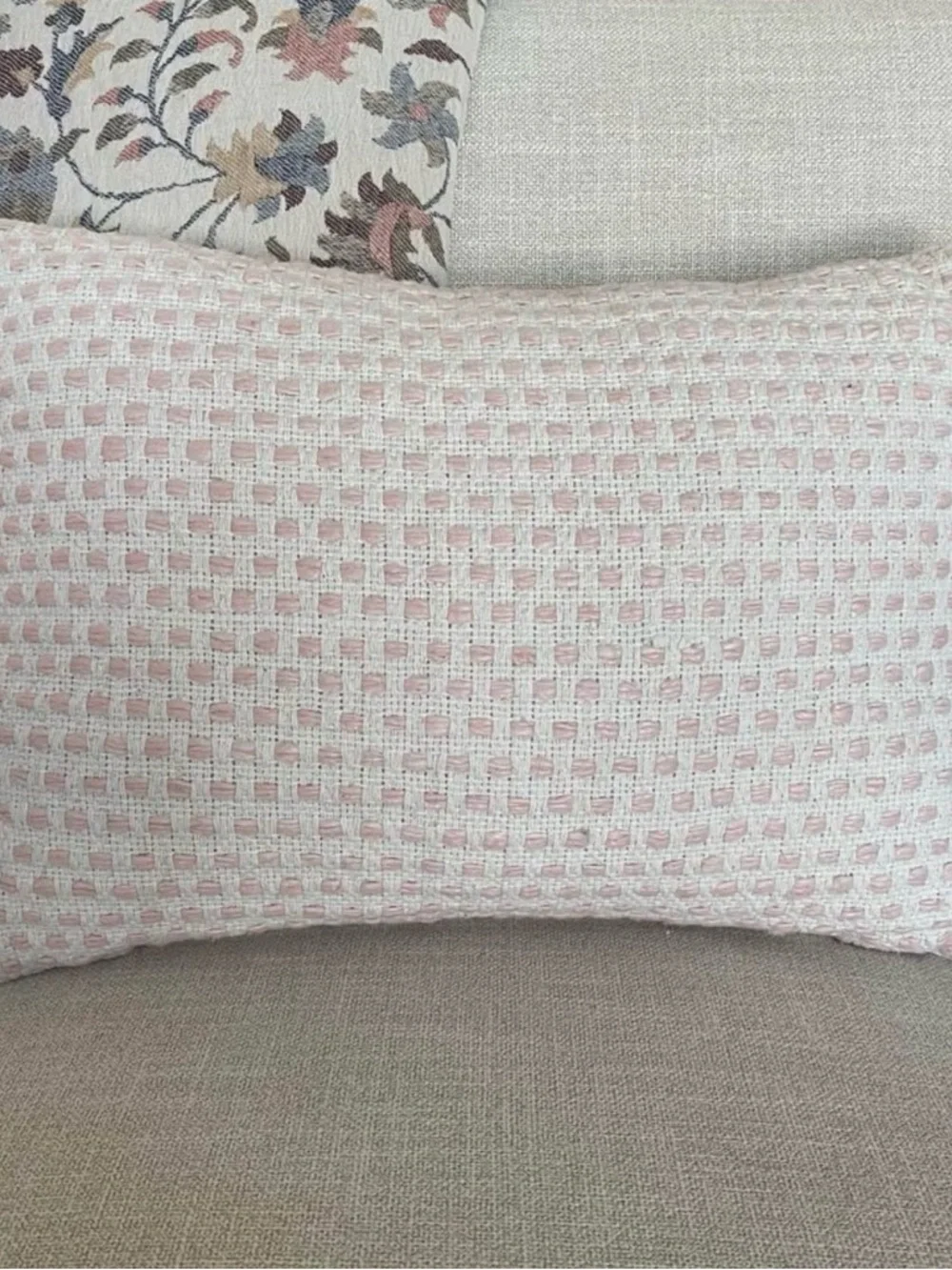 Target Hearth and Hand pink decorative boho lumbar throw pillow with tassels